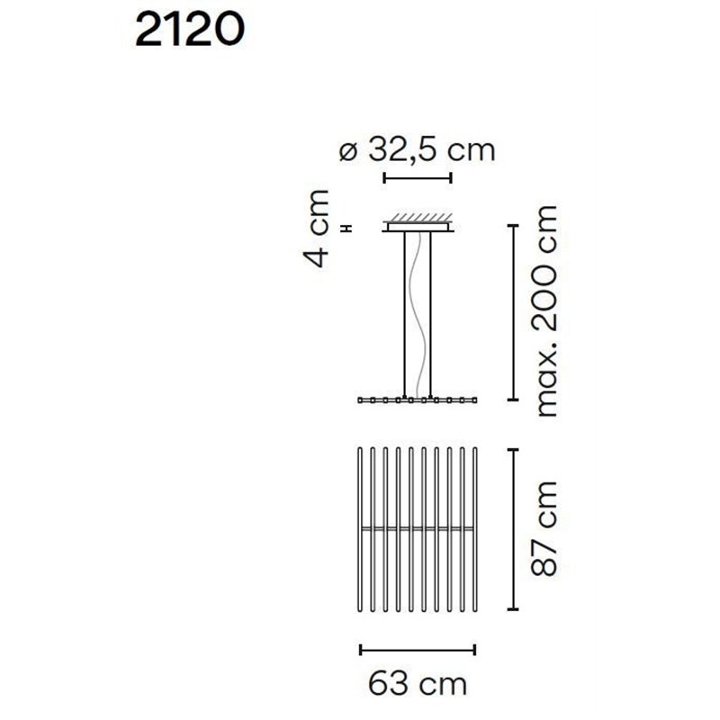Vibia Rhythm Horizontal 10X 87 hanglamp