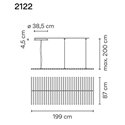 Vibia Rhythm Horizontal 30X 87 - 2122 hanglamp