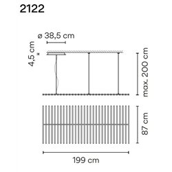 Vibia Rhythm Horizontal 30X 87 suspension lamp