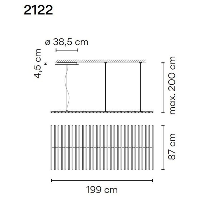 Vibia Rhythm Horizontal 30X 87 - 2122 hanglamp