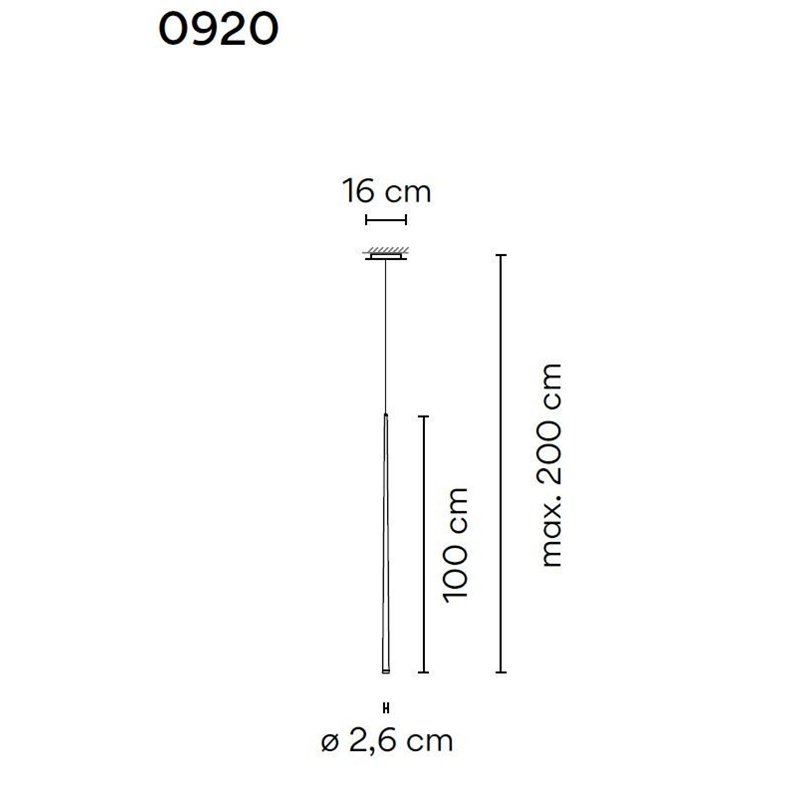 Vibia Slim 1X 100 hanglamp
