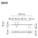 Vibia Structural 2X Extended 120 wandlamp