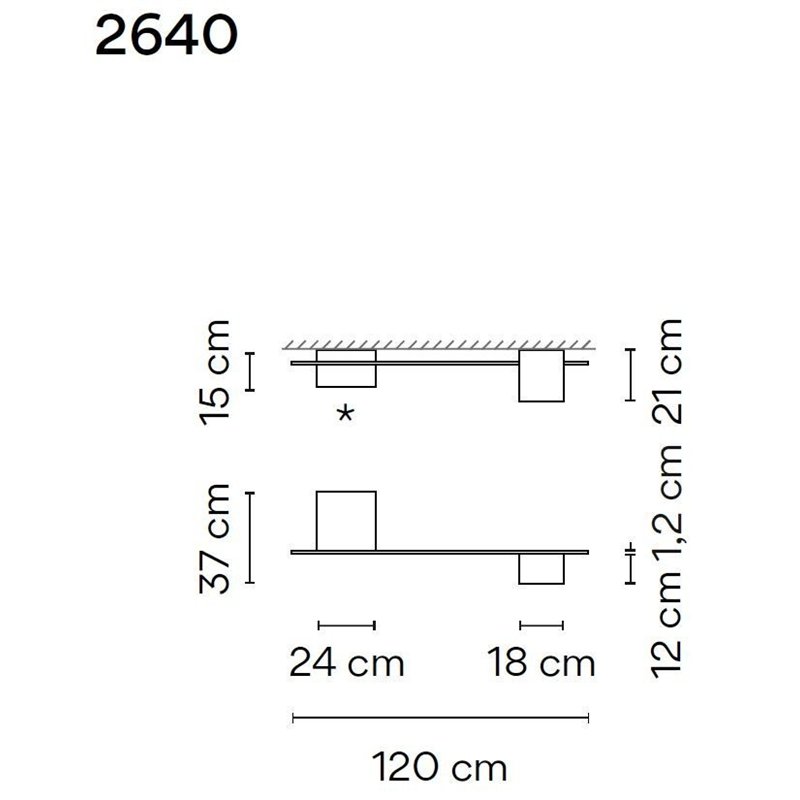 Vibia Structural 2X Extended 120 plafondlamp
