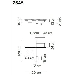 Vibia Structural 3X Extended 120 ceiling lamp
