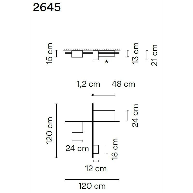 Vibia Structural 3X Extended 120 plafondlamp