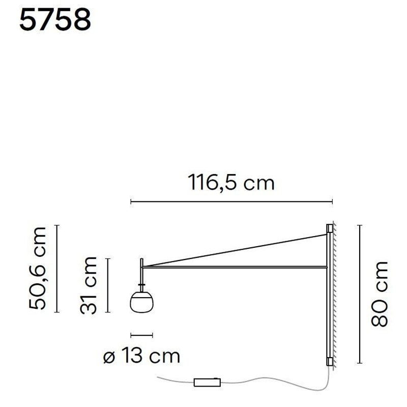 Vibia Tempo 116,5 wandlamp
