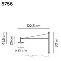 Vibia Tempo 122,5 wandlamp