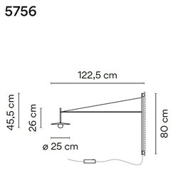 Vibia Tempo 122,5 wall lamp
