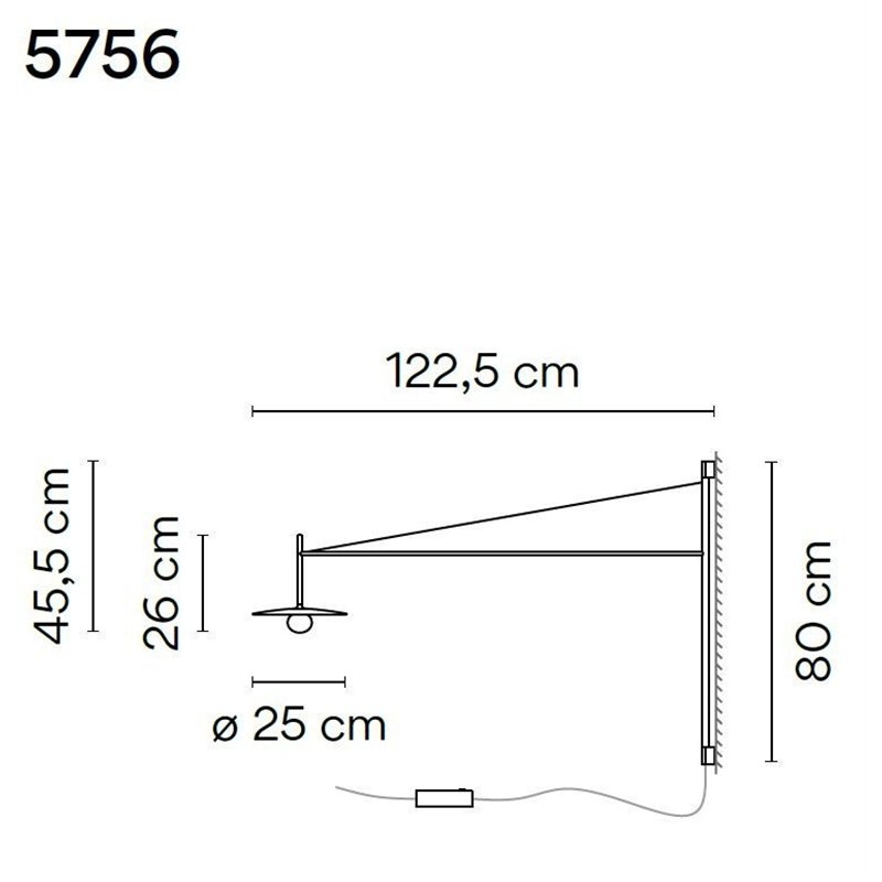 Vibia Tempo 122,5 wandlamp