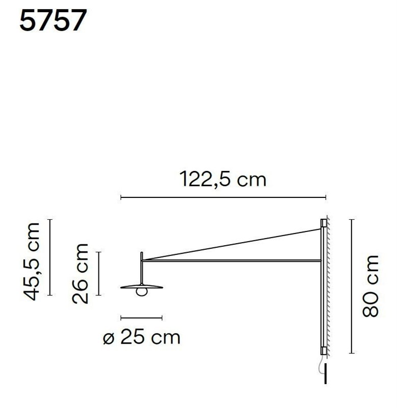 Vibia Tempo 122,5 Recessed wandlamp