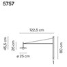 Vibia Tempo 122,5 Recessed wall lamp