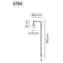 Vibia Tempo 36,5 Recessed wandlamp