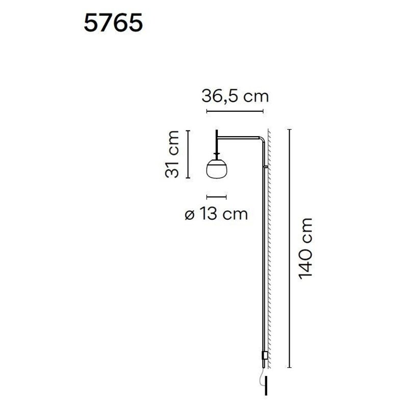 Vibia Tempo 36,5 Recessed wandlamp