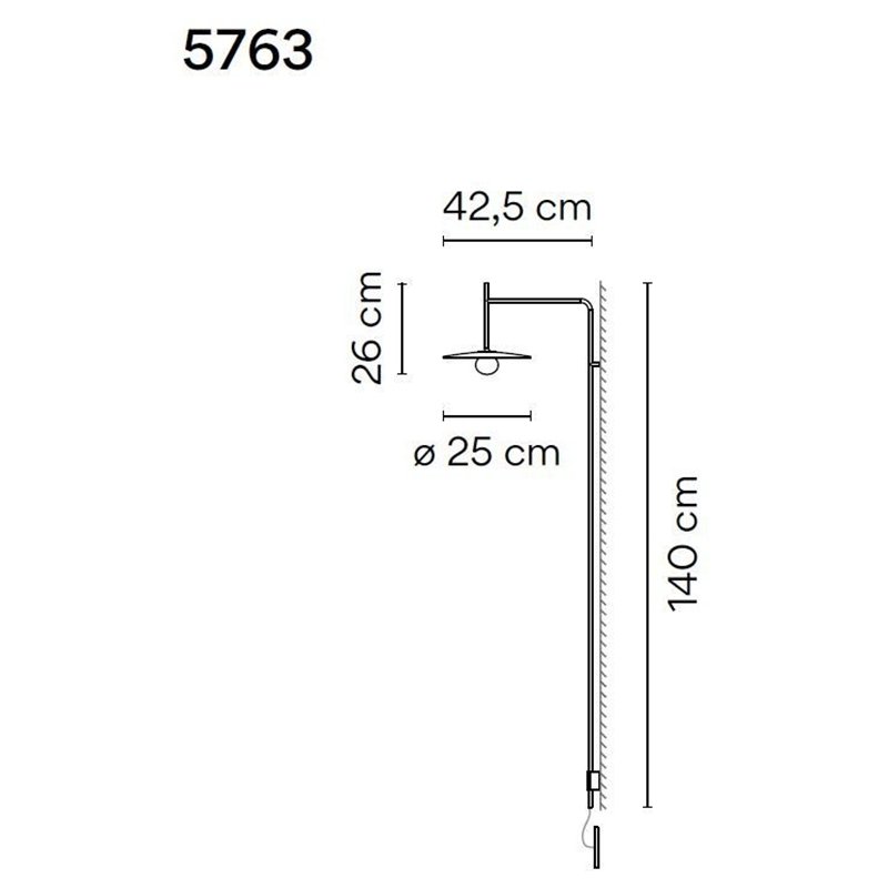 Vibia Tempo 42,5 Recessed wandlamp