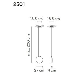 Vibia Cosmos 1X 27 - 2501 suspension lamp