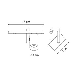 Vibia Circus Wide 40° Side-spot - 0137 track lighting fixture
