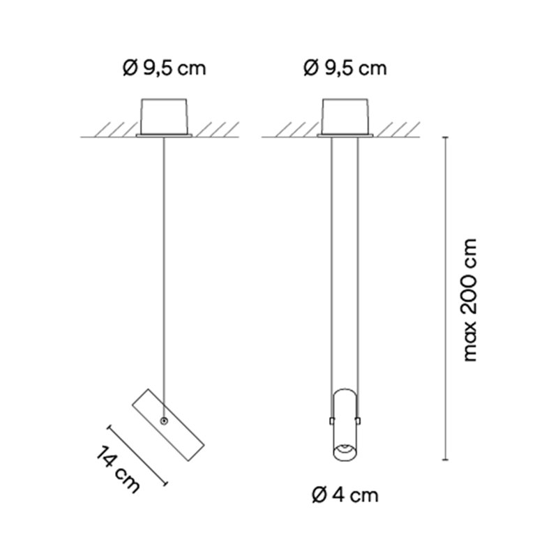 Vibia Circus solo Narrow 20° - 0176 hanglamp