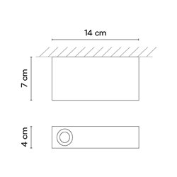 Vibia Offset 1x LED - 1720 ceiling lamp