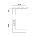 Vibia Offset 2x LED linkse versie - 1725 plafondlamp