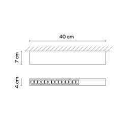 Vibia Offset High Efficiency Low Glare 40 cm - 1729 ceiling lamp