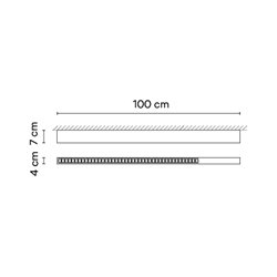 Vibia Offset High Efficiency Low Glare 100 cm - 1737 ceiling lamp