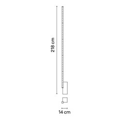 Vibia Offset 14 x 128 cm - 1780 floor lamp