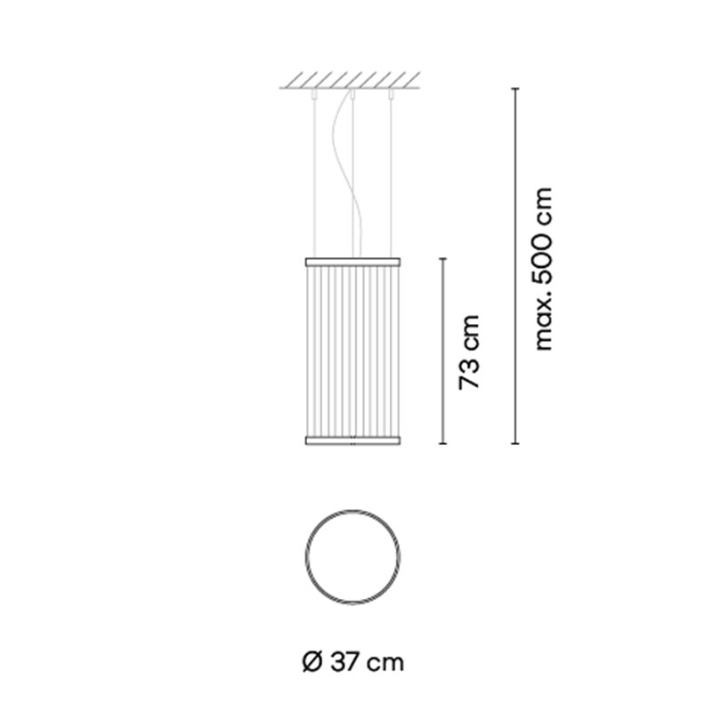 Vibia Array Ø 37 cm - 73 cm - 1800 hanglamp