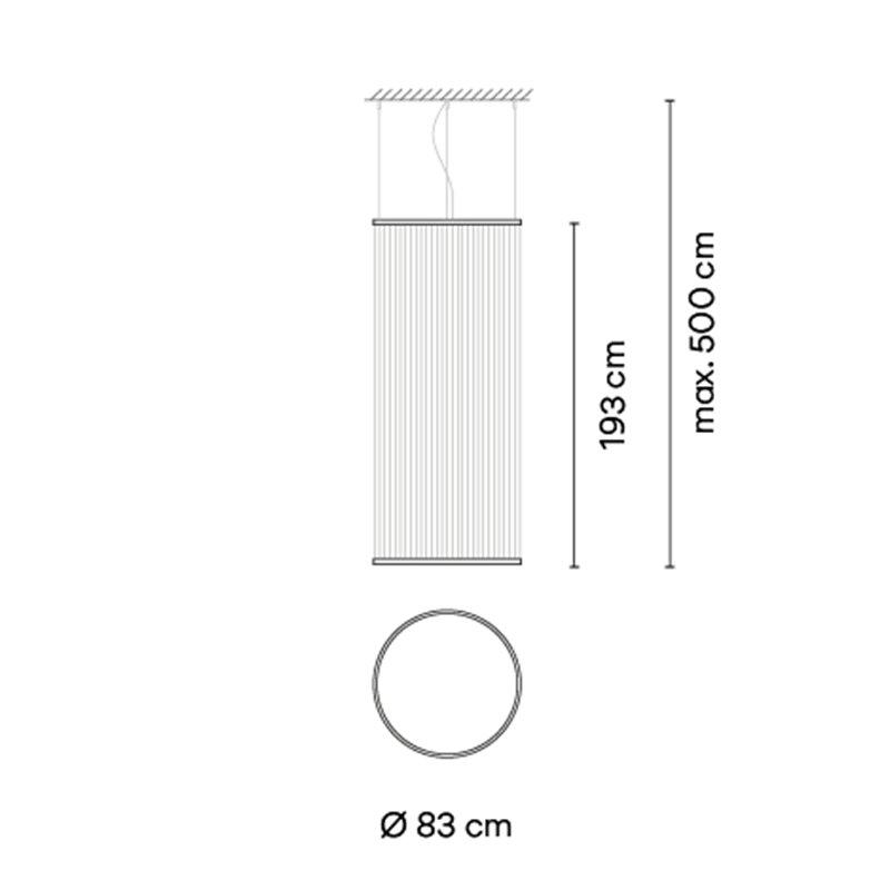 Vibia Array Ø 83 cm - 193 cm - 1835 hanglamp