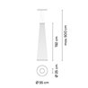 Vibia Array Ø 55 cm - 192 cm - 1860 suspension lamp