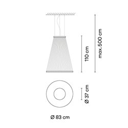 Vibia Array Ø 83 cm - 110 cm - 1865 suspension lamp