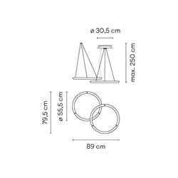 Vibia Halo circular 2x Ø 55,5 cm - 2331 suspension lamp