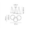 Vibia Halo circular 3x Ø 55,5 cm - 2332 suspension lamp