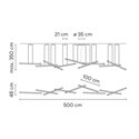 Vibia Halo lineal 9x - 2343 hanglamp