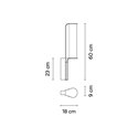 Vibia Class H. 60 cm - 2820 wandlamp