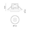 Vibia Circle Trim Medium Ø 7 cm - 3303 inbouwspot