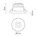 Vibia Circle Trim Narrow Ø 11 cm - 3320 inbouwspot