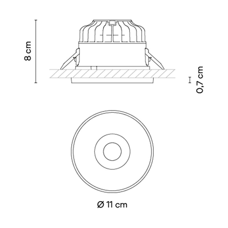 Vibia Circle Trim Narrow Ø 11 cm - 3320 inbouwspot
