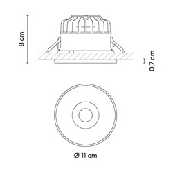 Vibia Circle Trim Wide Ø 11 cm - 3326 recessed spot