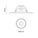 Vibia Circle Trimless Medium Ø 10 cm - 3333 inbouwspot