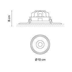 Vibia Circle Trimless Wide Ø 10 cm - 3336 recessed spot