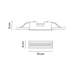 Vibia Line Trim 14 x 4 cm - 3500 ceiling lamp