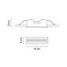 Vibia Line Trim 14 x 4 cm - 3500 ceiling lamp