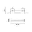 Vibia Line Trimless 13 x 3 cm - 3503 plafondlamp