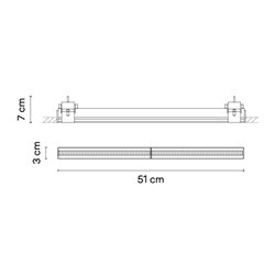 Vibia Line Trimless 51 x 3 cm - 3513 ceiling lamp
