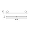 Vibia Line Trimless 51 x 3 cm - 3513 ceiling lamp