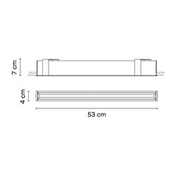 Vibia Line Trim 53 x 4 cm Flat Diffuser - 3530 ceiling lamp