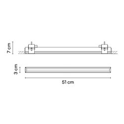 Vibia Line Trimless 51 x 3 cm Flat Diffuser - 3533 ceiling lamp