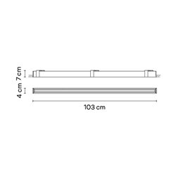 Vibia Line Trim 103 x 4 cm Flat Diffuser - 3535 ceiling lamp