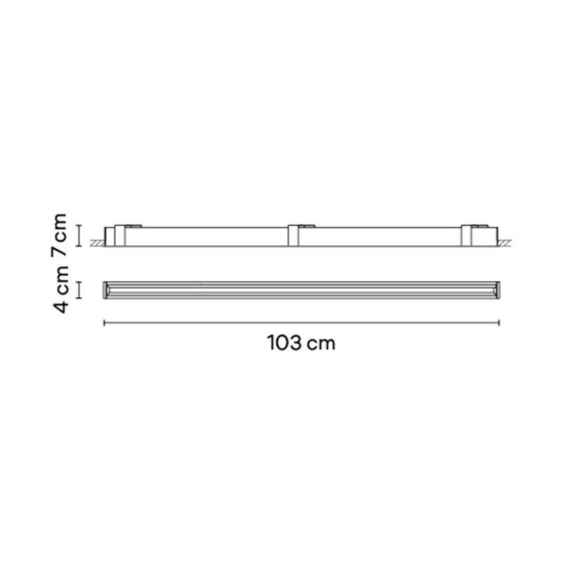 Vibia Line Trim 103 x 4 cm Flat Diffuser - 3535 plafondlamp