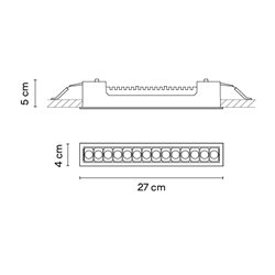 Vibia Line Trim 27 x 4 cm - 3555 ceiling lamp